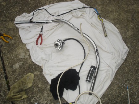 alle Kabel in den Beachbarlenker einziehen